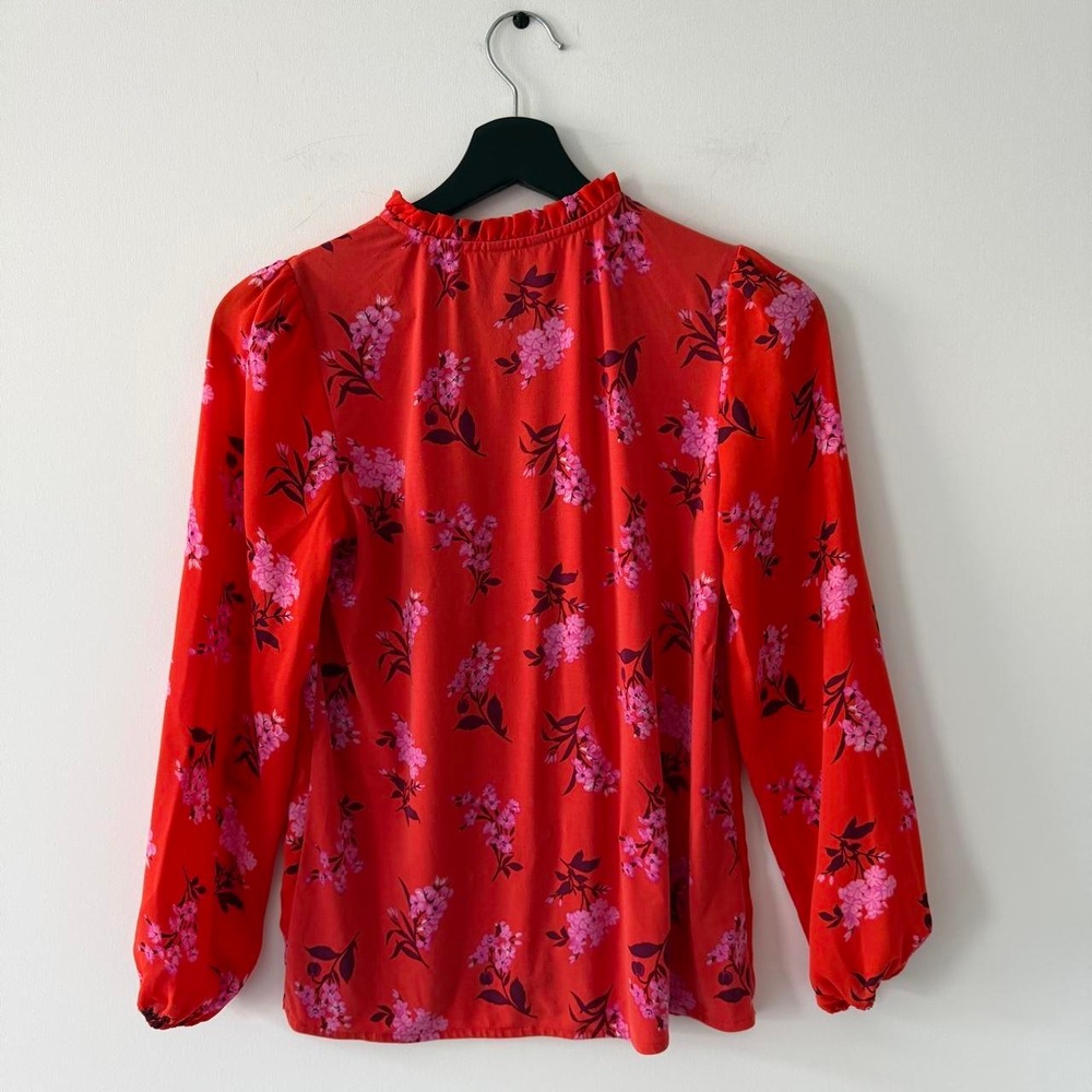 Ann Taylor Petite XXS Blouse Top Shirt Floral - Picture 4 of 6